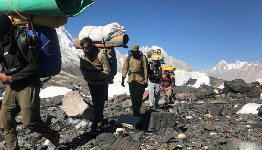 Porters on k2 base camp